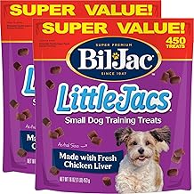 Bil-Jac Little Jacs Small Dog Training Treats, Chicken Flavor, Made with Chicken Liver, 16oz (2-Pack)
