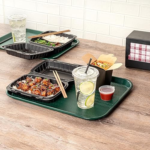 Miniatura 7 de Restaurantware RW Base - Bandeja de comida rápida de 14 x 18 pulgadas, 1 bandeja resistente para cafetería, ligera, antideslizante, bandeja de