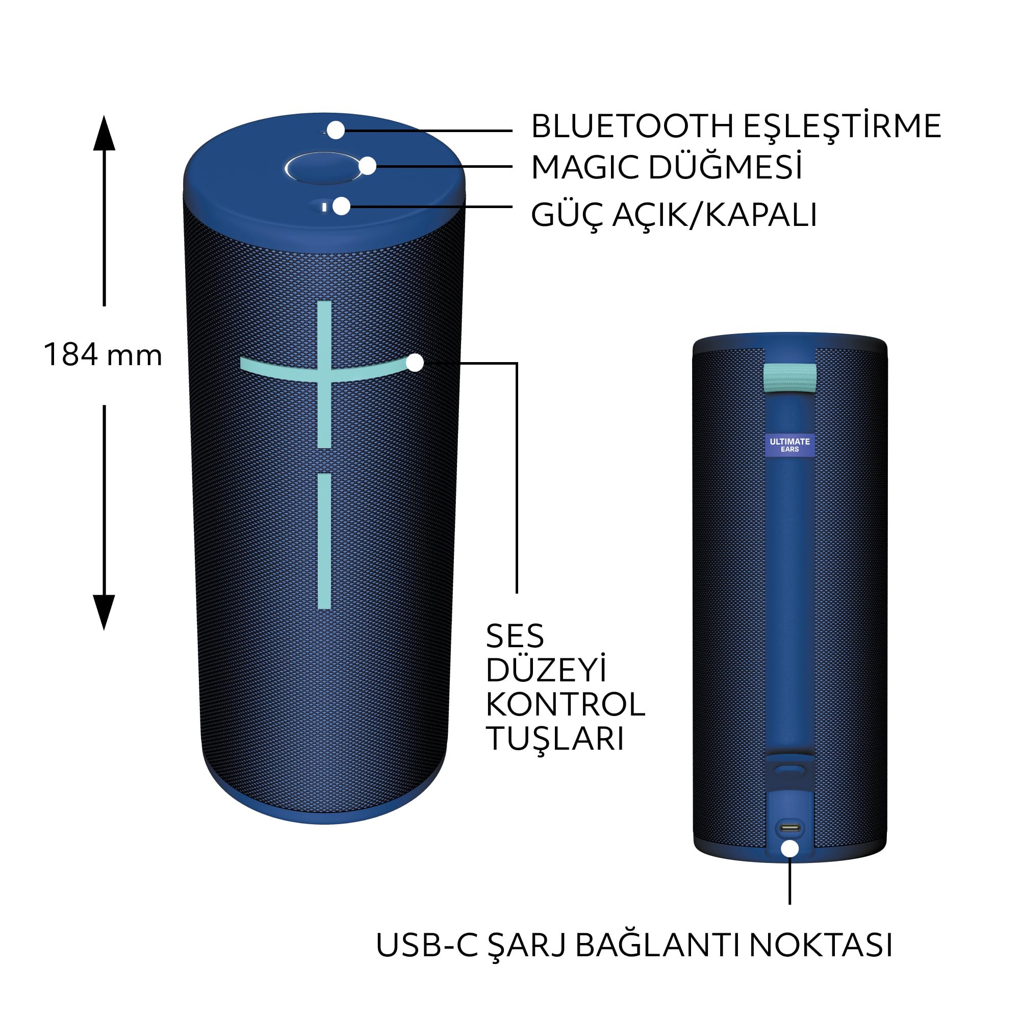 Ultimate Ears BOOM 4 Taşınabilir Su Geçirmez Bluetooth Hoparlör