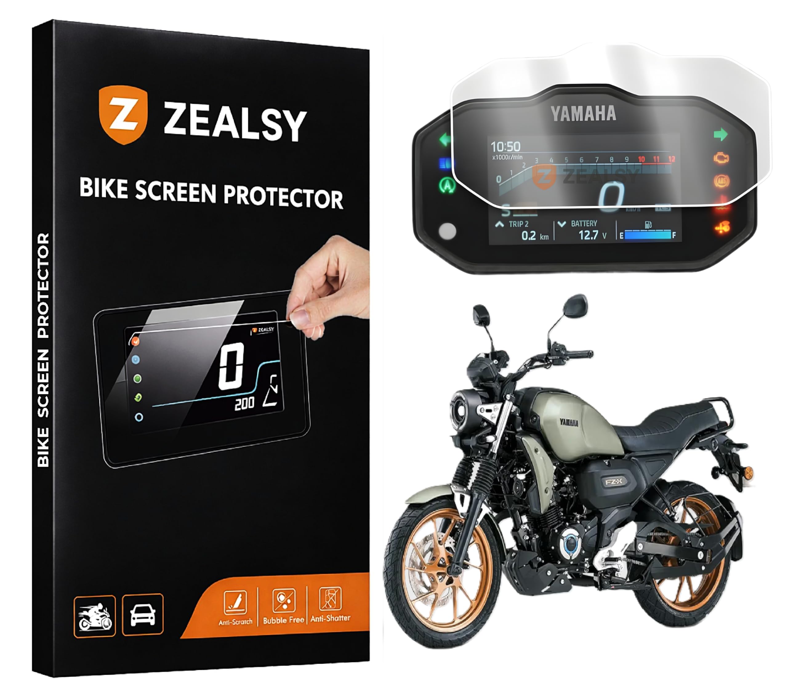 Screen Guard for Yamaha FZ-X/FZ-X Hybrid – 9H Scratch Resistant Screen Shield | Shatter-Proof, Ultra-Clear & Dust-Proof Circular LCD Cluster Protector (1 Pack)-image-41