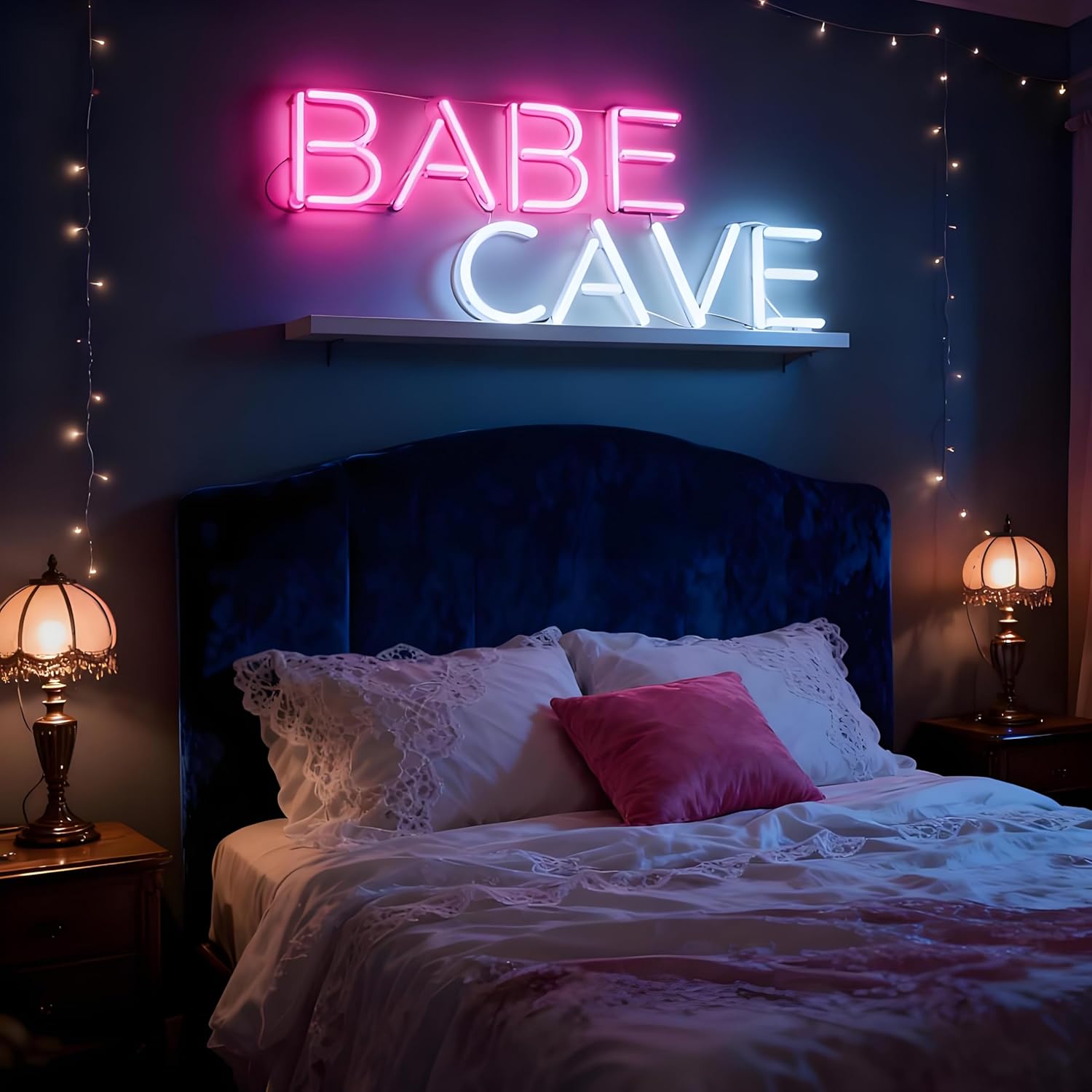 Babe Cave Neon Sign for Wall Decor Pink Light Up Letters Led Sign Birthday Party Gifts Led Decorative Night Signs Girl’s Room Decorations Christmas Gift for Friend Family Home Bedroom - Image 5