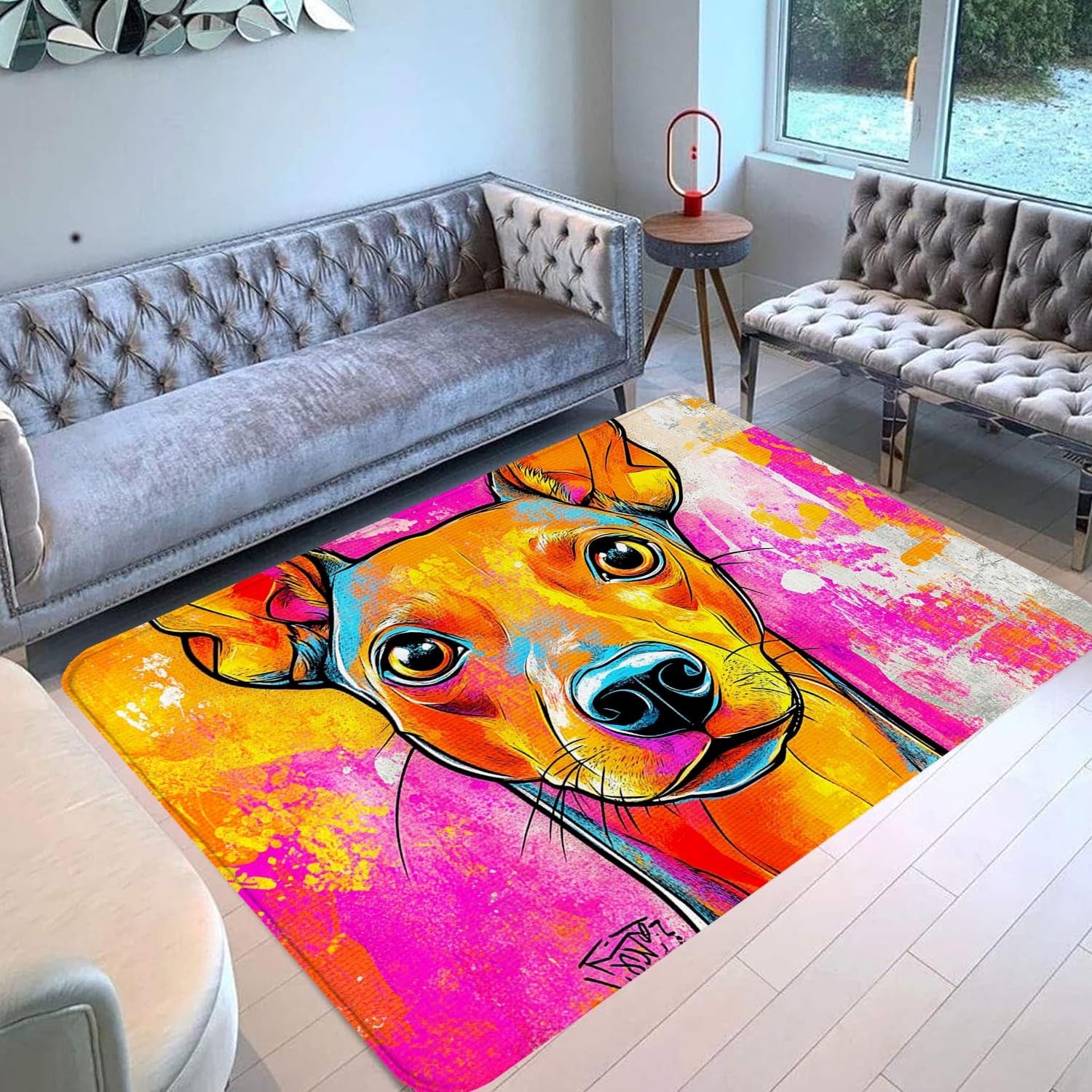 Amazon.com: Doberman Pinscher Dog Area Rug Rectangular - Vibrant