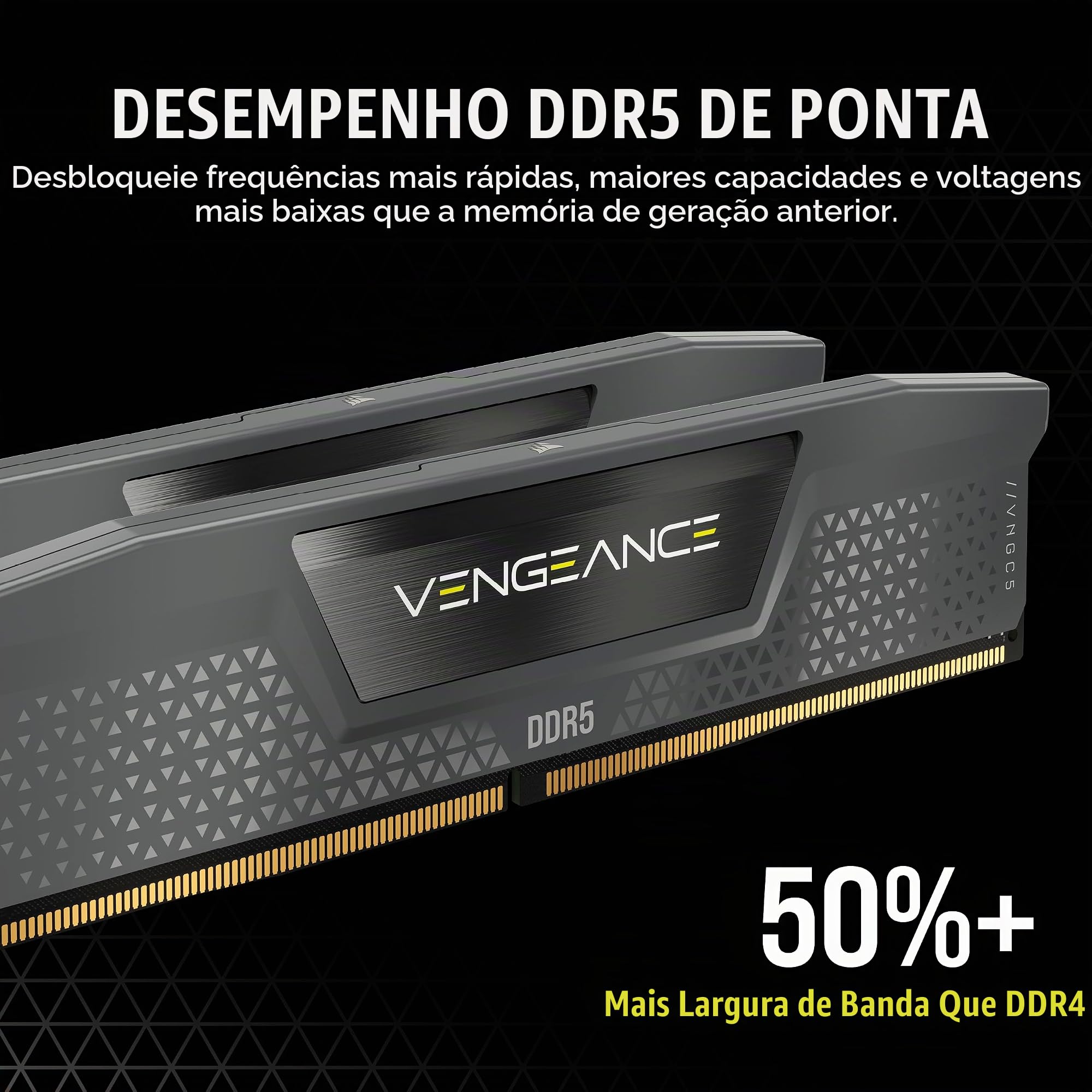CORSAIR Memória de computador Vengeance DDR5 RAM 32GB (2x16GB