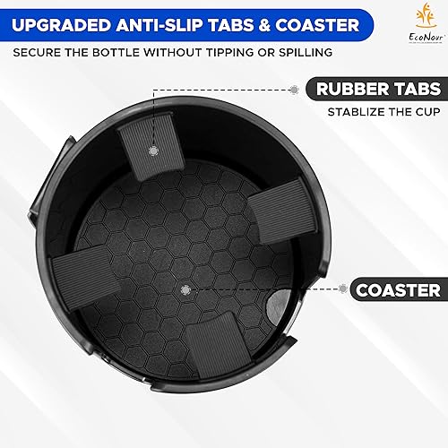 Miniatura 8 de Econour Expansor de portavasos para automóvil  Se adapta a Hydro Flasks, Yeti, Nalgene y botella de agua grande (32 40 onzas)  Soporte para teléfono