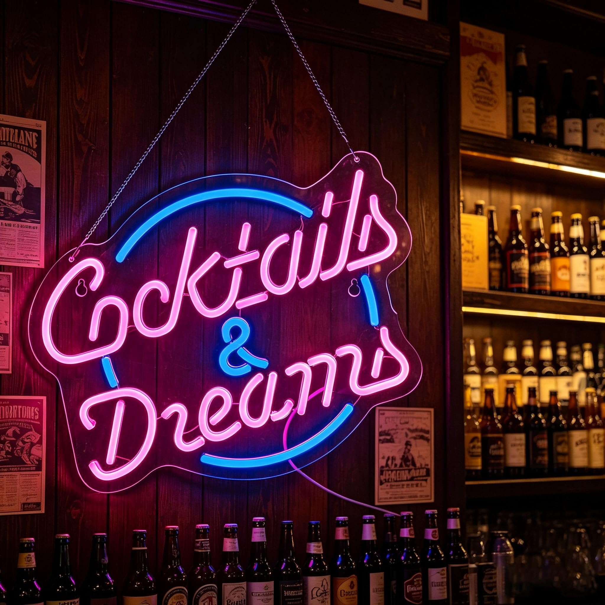 Custom Neon Sign, Personalized LED Light for Home Bar Bedroom Wedding Party Decor, Colorful Hanging Wall Lamp, Man Cave Game Room Decoration