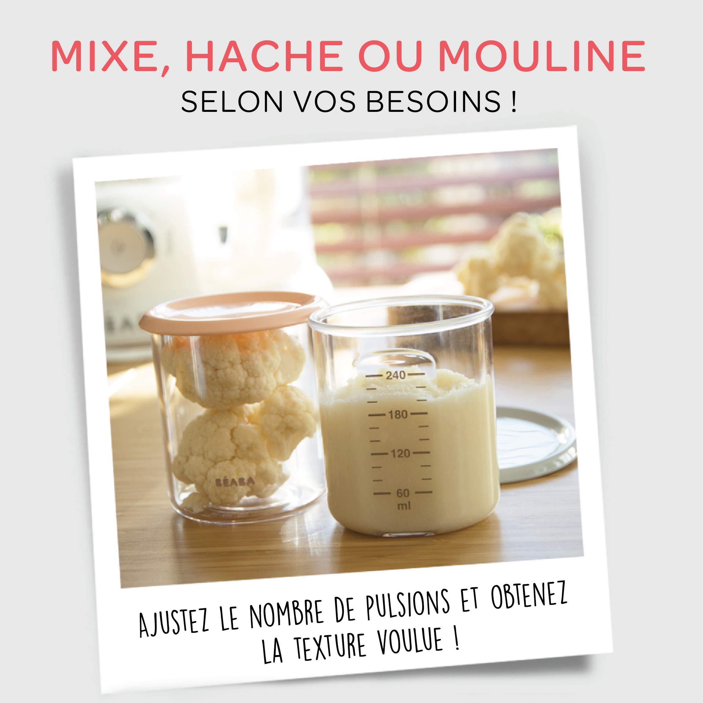 BÉABA, Babycook Original, Robot Bébé 4 en 1 Mixeur-Cuiseur, Cuisson Vapeur, Décongélation, Panier cuisson, Cuisson des aliments ultra saine, Livre recette, 800ml