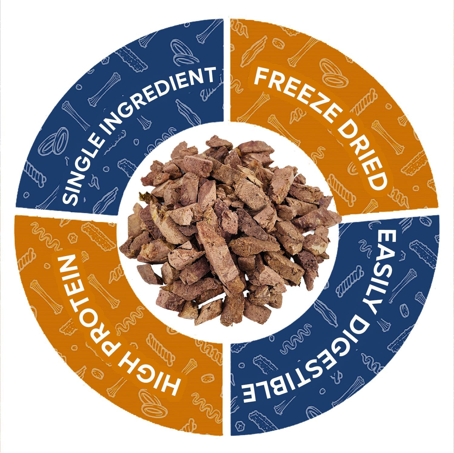 ValueBull USA Freeze Dried Chicken Liver, 1 Pound - Protein-Rich Training & Reward Treats with No Fillers or Additives