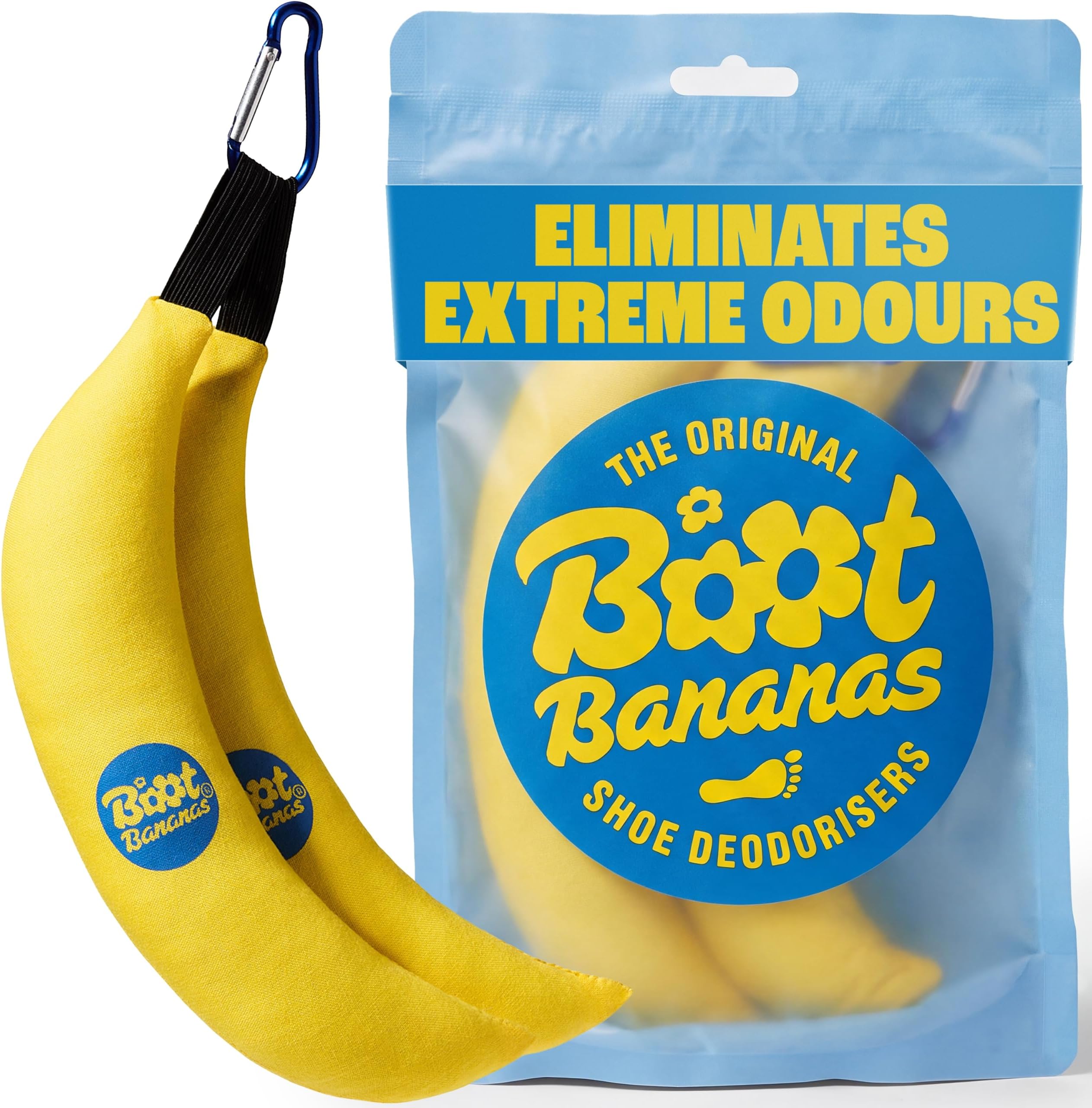 Original Shoe Deodorisers, Banana-Shaped Fresheners - Reusable