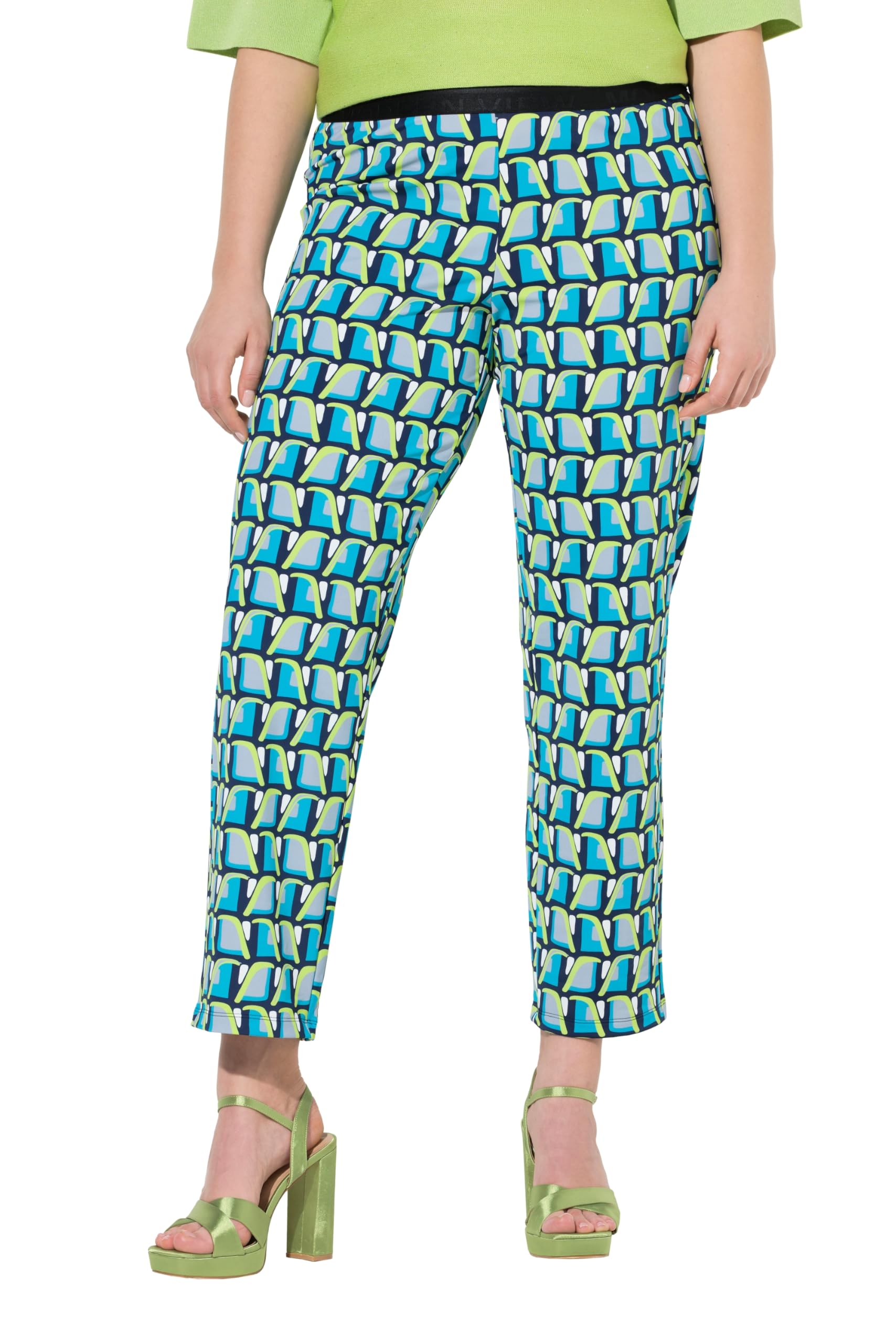 Ulla Popken Damen große Größen Übergrößen Plus Size Jerseyhose, schmales Bein, Elastikbund 847238