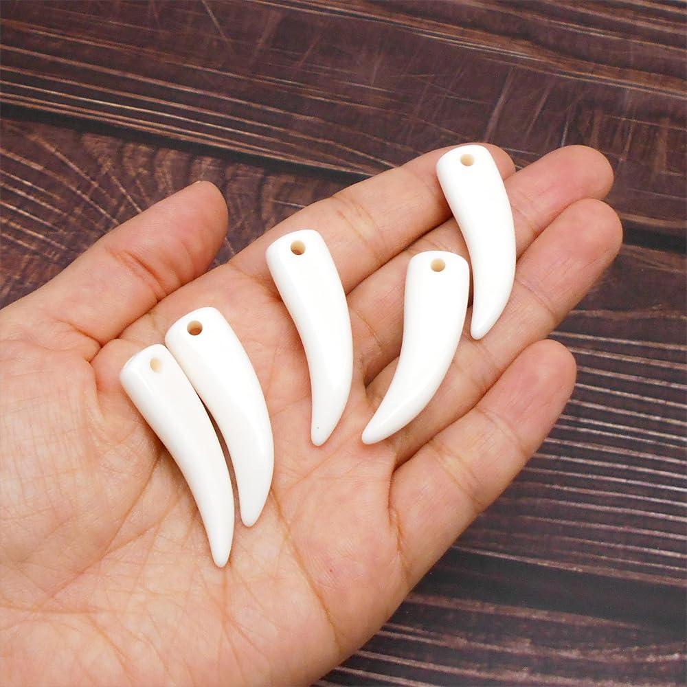 Amazon.com: yaokan 40PCS Artifical Wolf Teeth Charms Resin Wolf