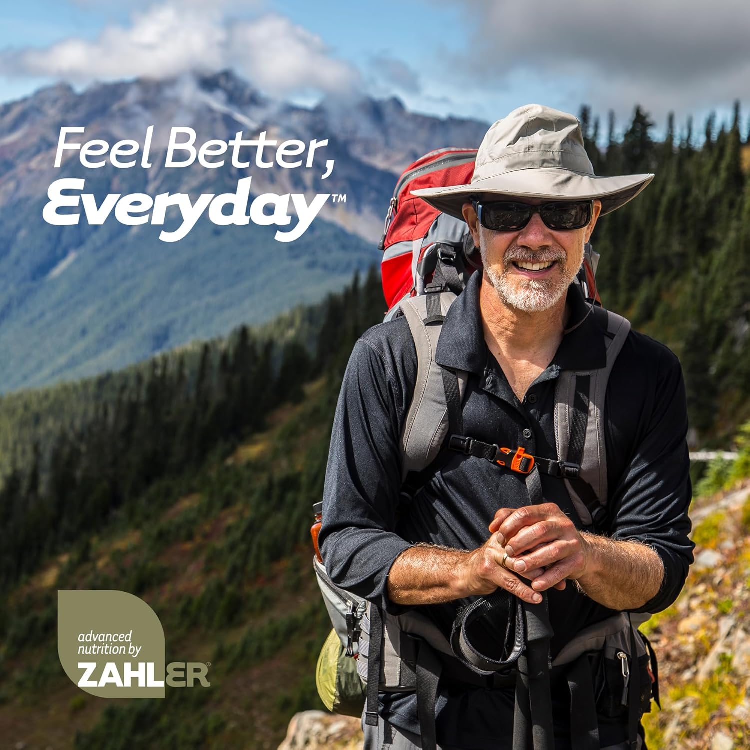 Zahler Multivitamin 50+, Iron-Free Formula + Lutein for Eye Health, 60 Capsules.