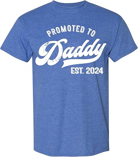 Promoted to Daddy 2024 Tee - Secret Santa Gifts for New Dads