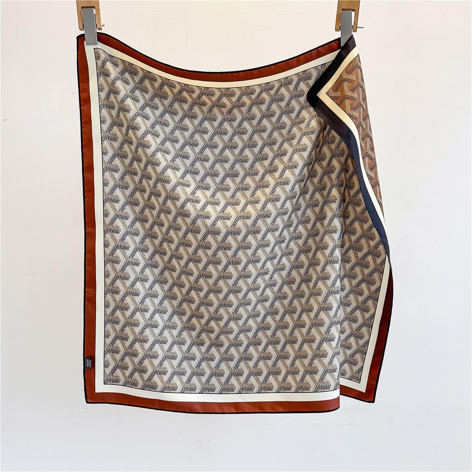 Bufanda de Seda for Mujer, Bufanda Cuadrada de imitación de Seda, pañuelo con Estampado de Doble Cara for Mujer, pañuelo for el Cuello, Viaje
