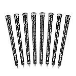 Golf Pride Tour Wrap Golf Grip - Comfortable, Durable Grip for Clubs - Classic Wrap Design with High-Tack Feel - Rubber Construction - Standard - Black - 8 Pack