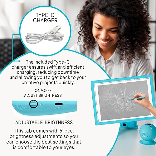 Miniatura 5 de iVyne Almohadilla de luz con cable para desmalezar vinilo  Caja de luz A4 para trazar y dibujar  Tablero de luz para trazado  Caja de luz para
