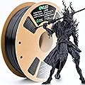 OVV3D PLA Filament + 1.75 +/- 0.03 mm, Pla + Black, High Speed 3D Printer Filament, High Tenacity and High Resistance, Pla + 1 kg /2.2 lbs 1 Spool