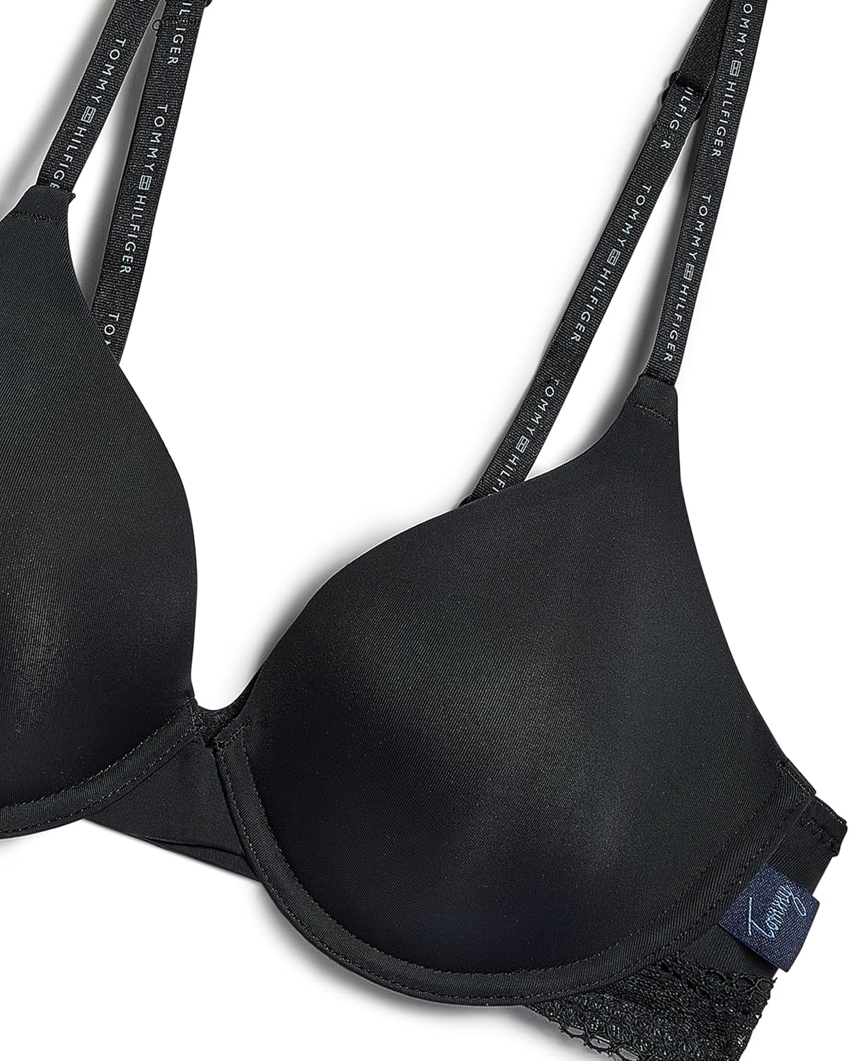 Tommy Hilfiger Womens Lace Trim Micro T-Shirt Bra - Image 2