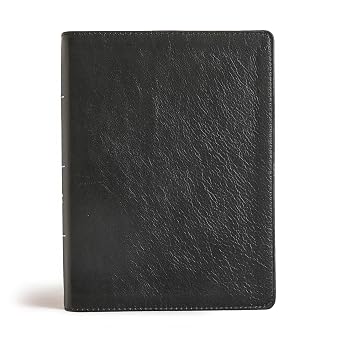 CSB Tony Evans Study Bible, Black Genuine Leather, Indexed, Black Letter, Study Notes and Commentary, Articles, Videos, Charts, Easy-to-Read Bible Serif Type