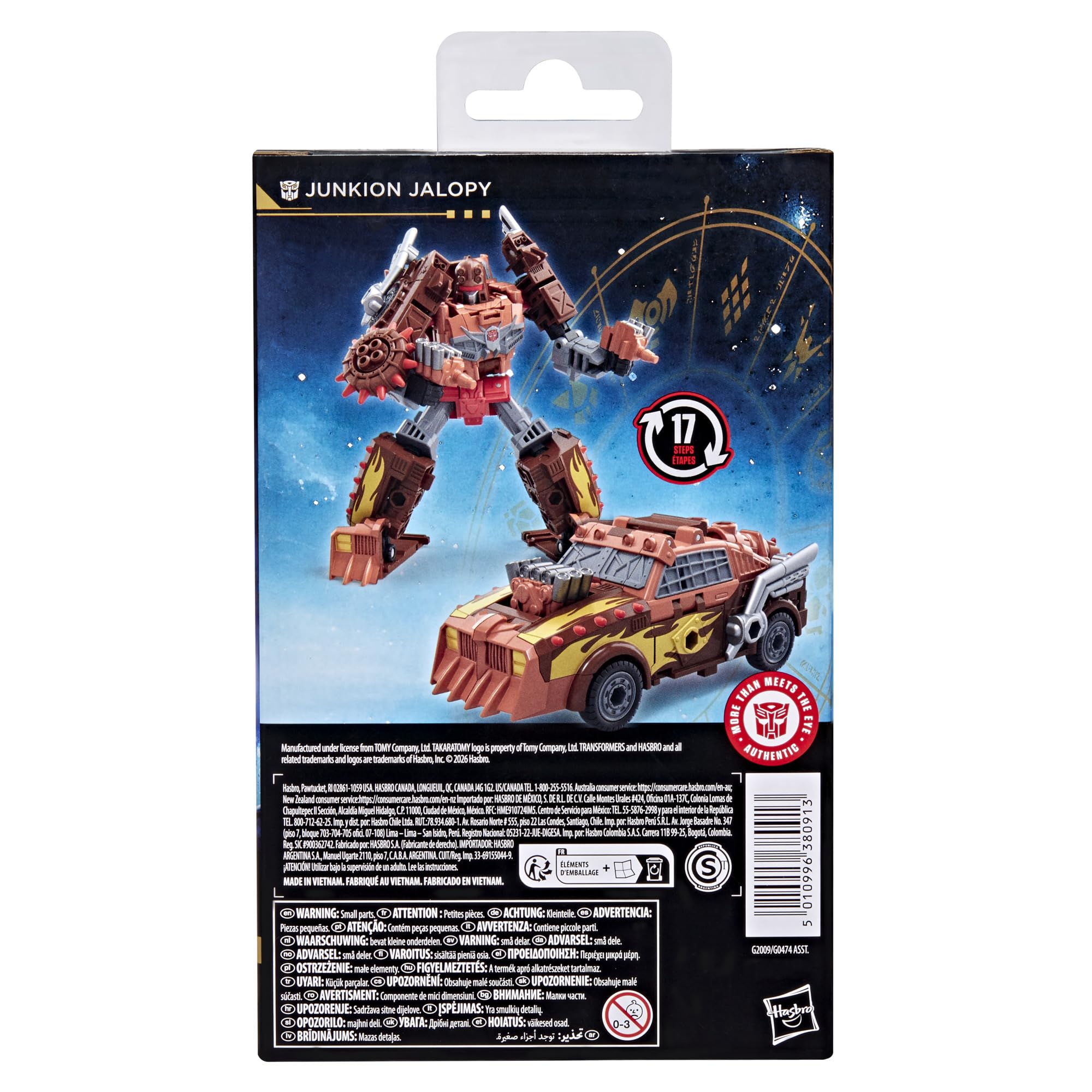 Junkion Jalopy z kolekcji Transformers: Age of the Primes, 14-centymetrowa przekształcająca się figurka klasy Deluxe, zabawkowe roboty dla dzieci w wieku od 8 lat