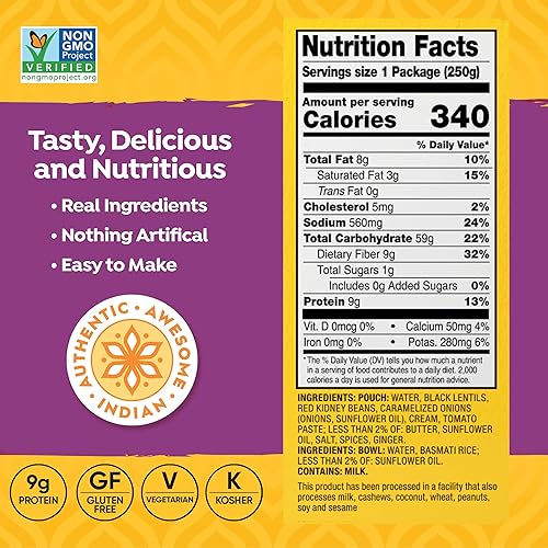 Miniatura 10 de Tasty Bite Cuenco de garbanzos y arroz estilo indio, listo para comer, apto para microondas, vegano, sin gluten, 8.8 onzas (paquete de 6)