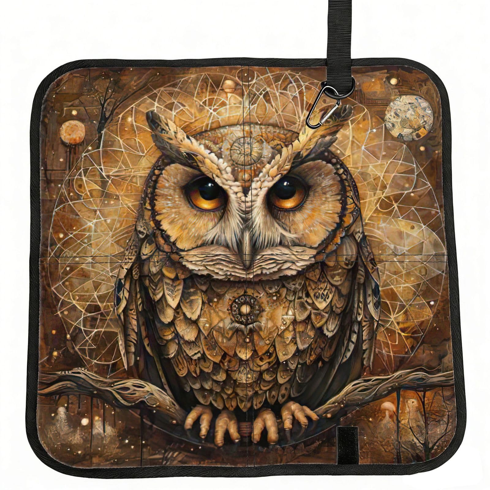 AYYQWE Owl Beliefs Print Foldable Seat Cushion Portable Chair Pad Office Commuting Picnic Camping Outdoor