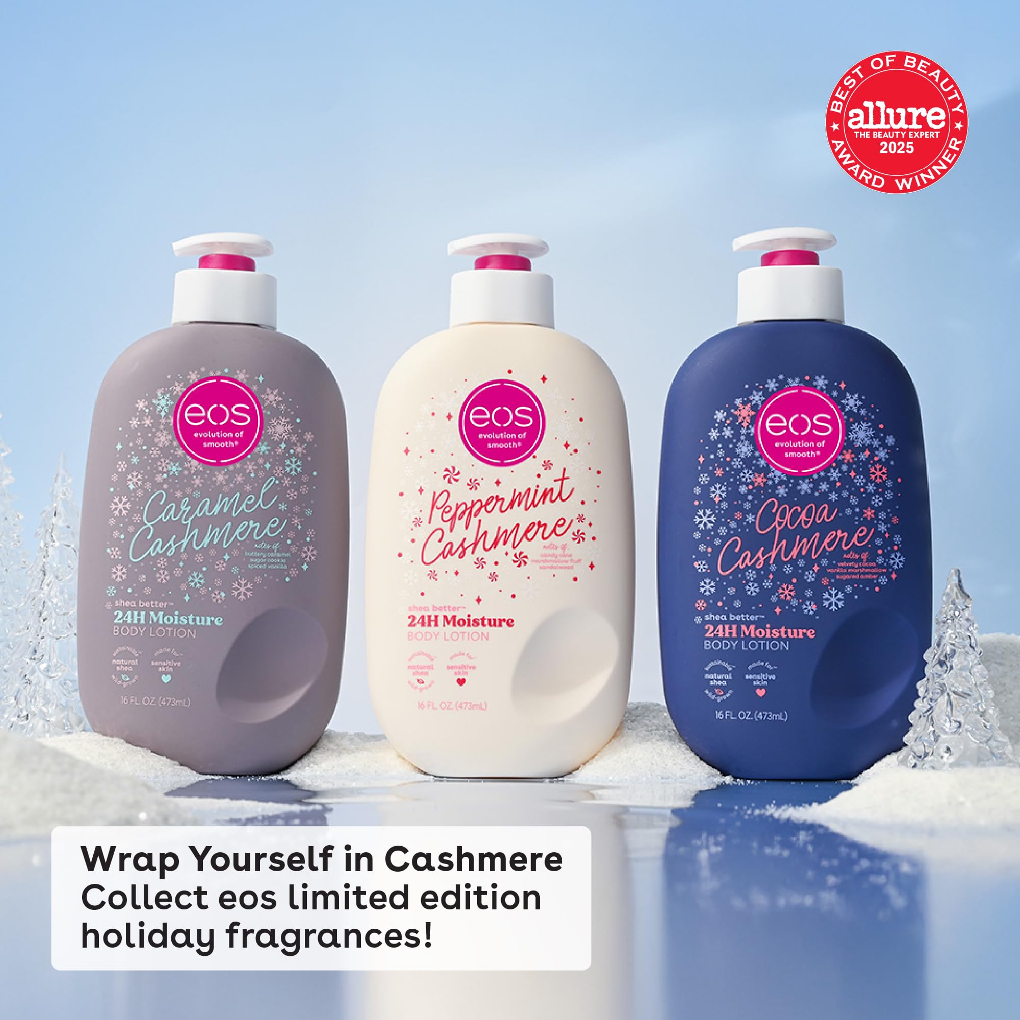 eos Shea Better Body Lotion Pomegranate Raspberry, 24-Hour Moisture Skin Care, Lightweight & Non-Greasy, Natural Shea, Vegan, 16 fl oz