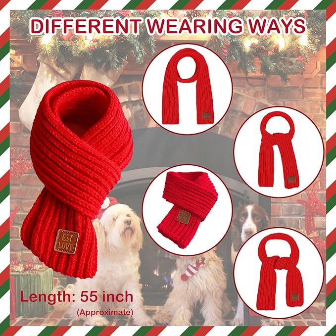 Disfraz de Santa para Perro con Gorro y Bufanda Navideña Talla L miniatura 4