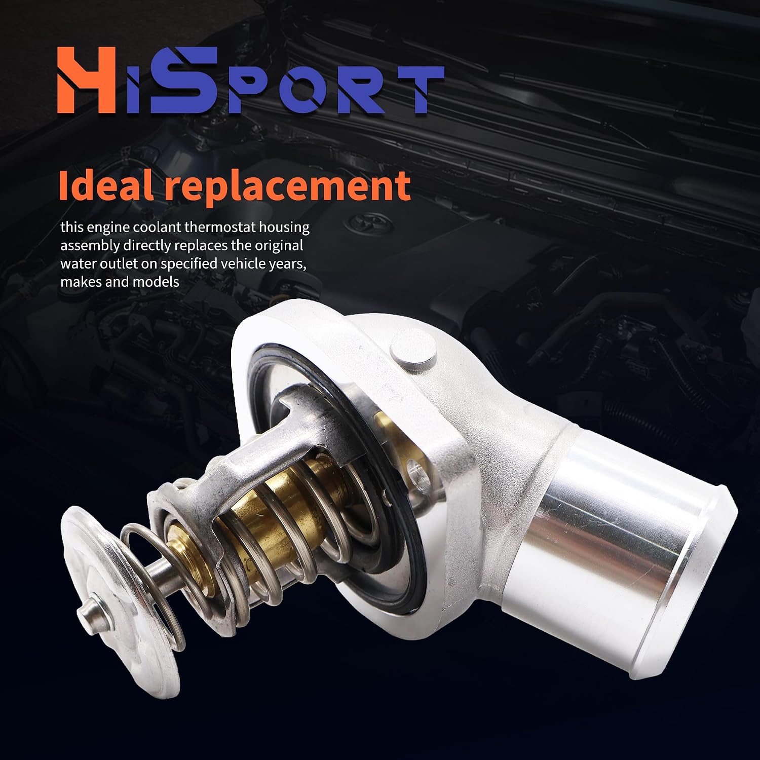 HiSport 89018168 Thermostat Housing Assembly Compatible with Chevy Tahoe