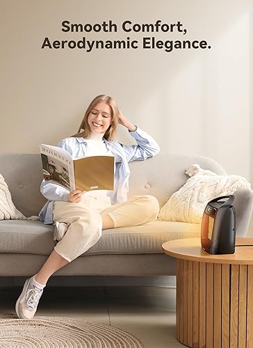 Miniatura 7 de GiveBest Calentador de espacio, calentadores eléctricos portátiles de 1500 W para uso en interiores, control remoto, 4 modos, temporizador, modo