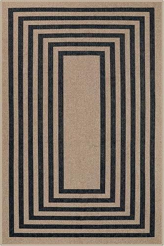 Vista 164 de Lahome Alfombra moderna de yute, de 2 x 8 pies, lavable, para entrada, granja, cocina, antideslizante, para interiores y exteriores, alfombra