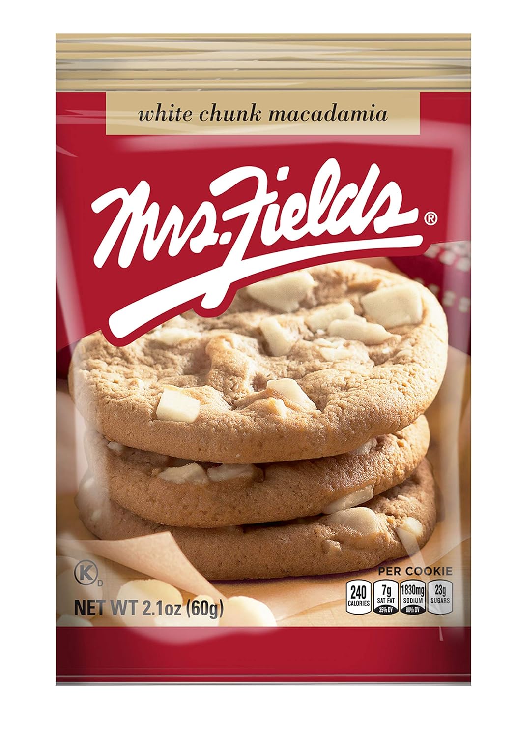 Mrs. Fields Cookies White Chunk Macadamia,2.1 Ounce (Pack of 12)