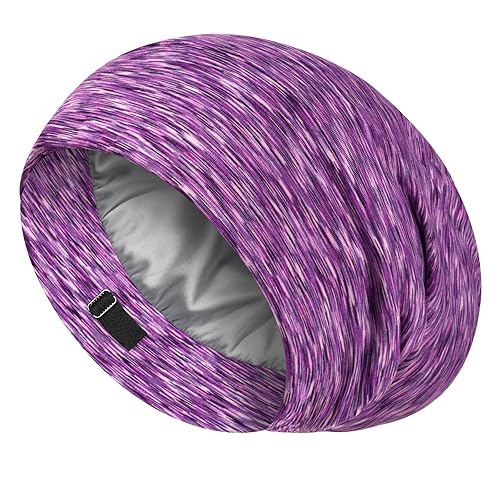 LULUSILK Gorro de dormir con forro de seda de morera, no más cabello enredado y encrespado, envoltura de pelo de seda que se mantiene en su lugar