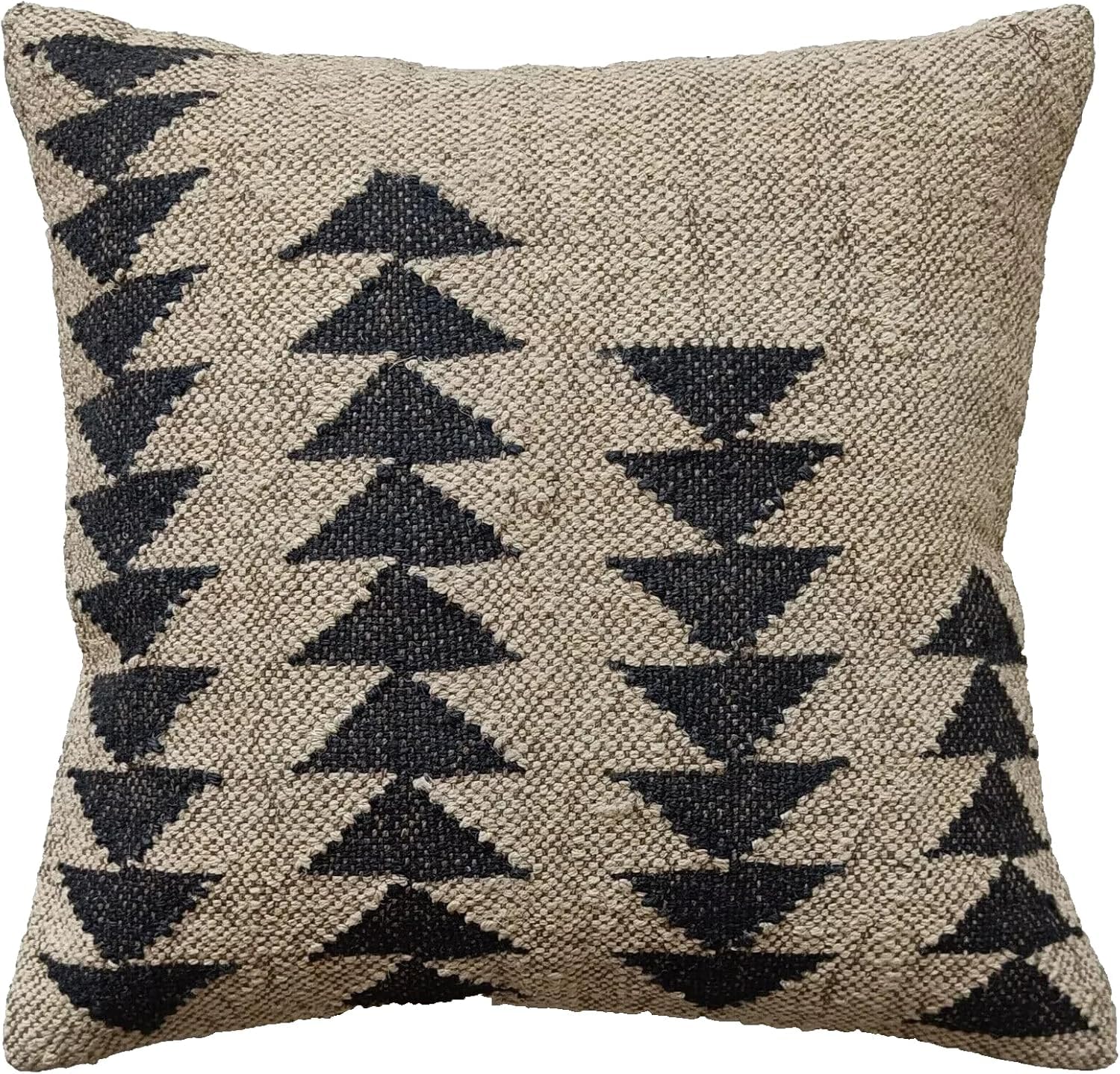 Housse de coussin kilim pour décoration de salon bohème et vintage en laine
