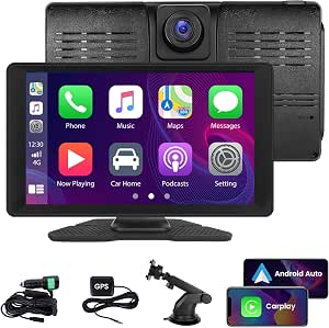 Autoradio Hikity 9 Pollici Per Fiat 500 (2007-2015): Android 15, 8 Core, 4+64GB, CarPlay Wireless, Android Auto, GPS, DAB, TDA7708, Telaio Bianco - 3