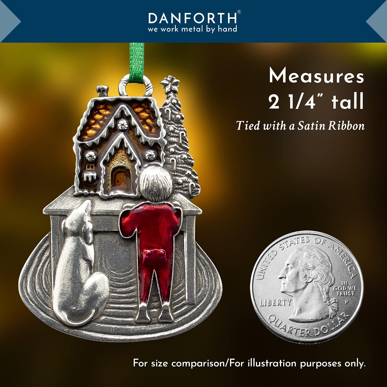 Danforth Gingerbread House Ornament | Pewter Handcrafted in USA image 5