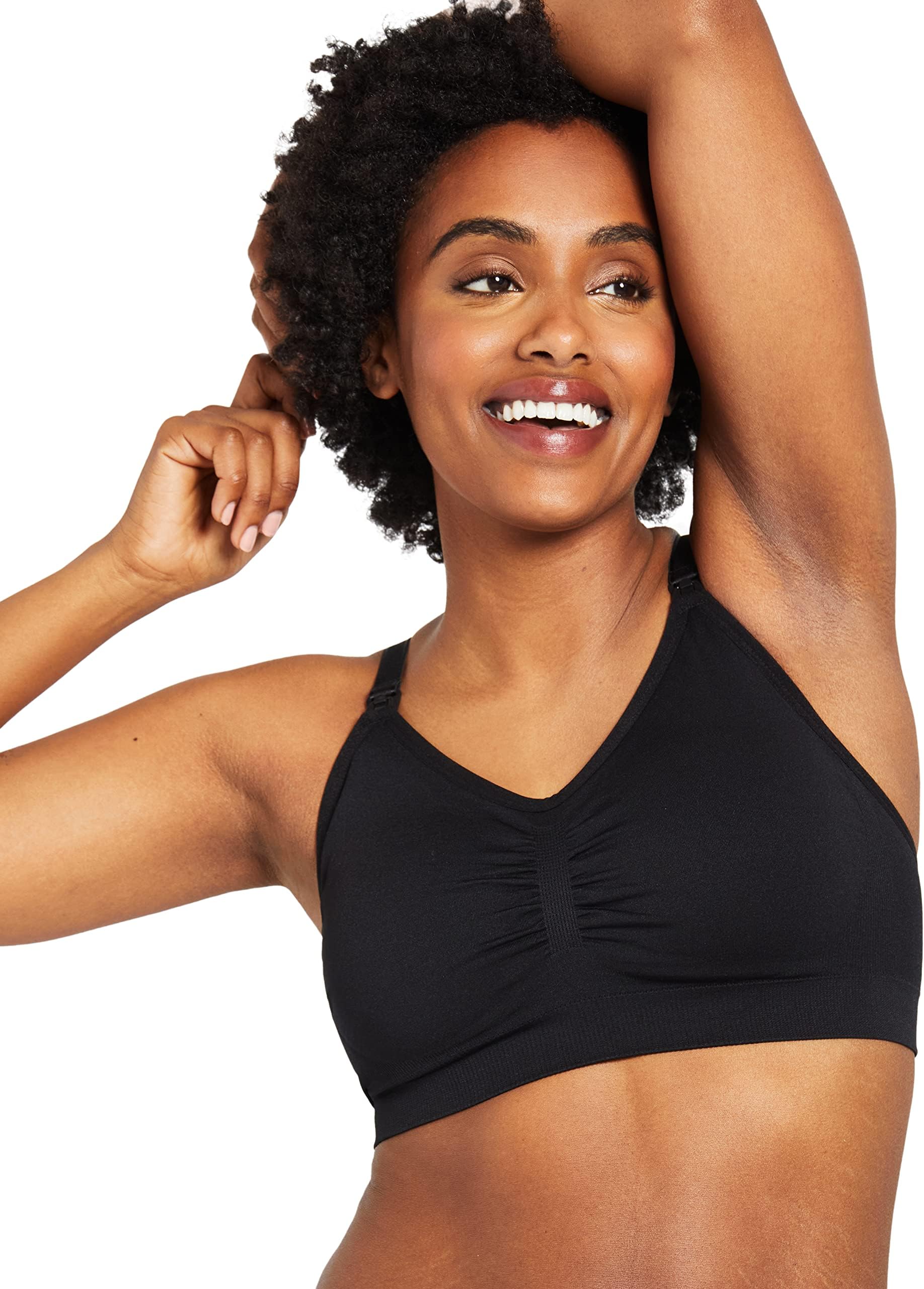 Women’s Wireless Seamless One-Hand Clip Down Nursing Bra for Breastfeeding, Machine Washable (S–3XL)