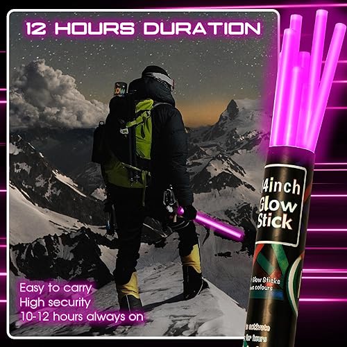 Miniatura 5 de Lewtemi 10 barras luminosas grandes jumbo, palos de luz de emergencia de 14 o 16 pulgadas de grado militar que brillan en la oscuridad, suministros