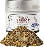 Taste of Greece | Gourmet Seasoning | Authentic Artisanal Spice Blend | Non GMO, All Natural | Handmade in Small Batches in USA | Sustainably Sourced | GLP-1 Friendly | 2.7oz | Magnetic Tin | Gustus Vitae | #8