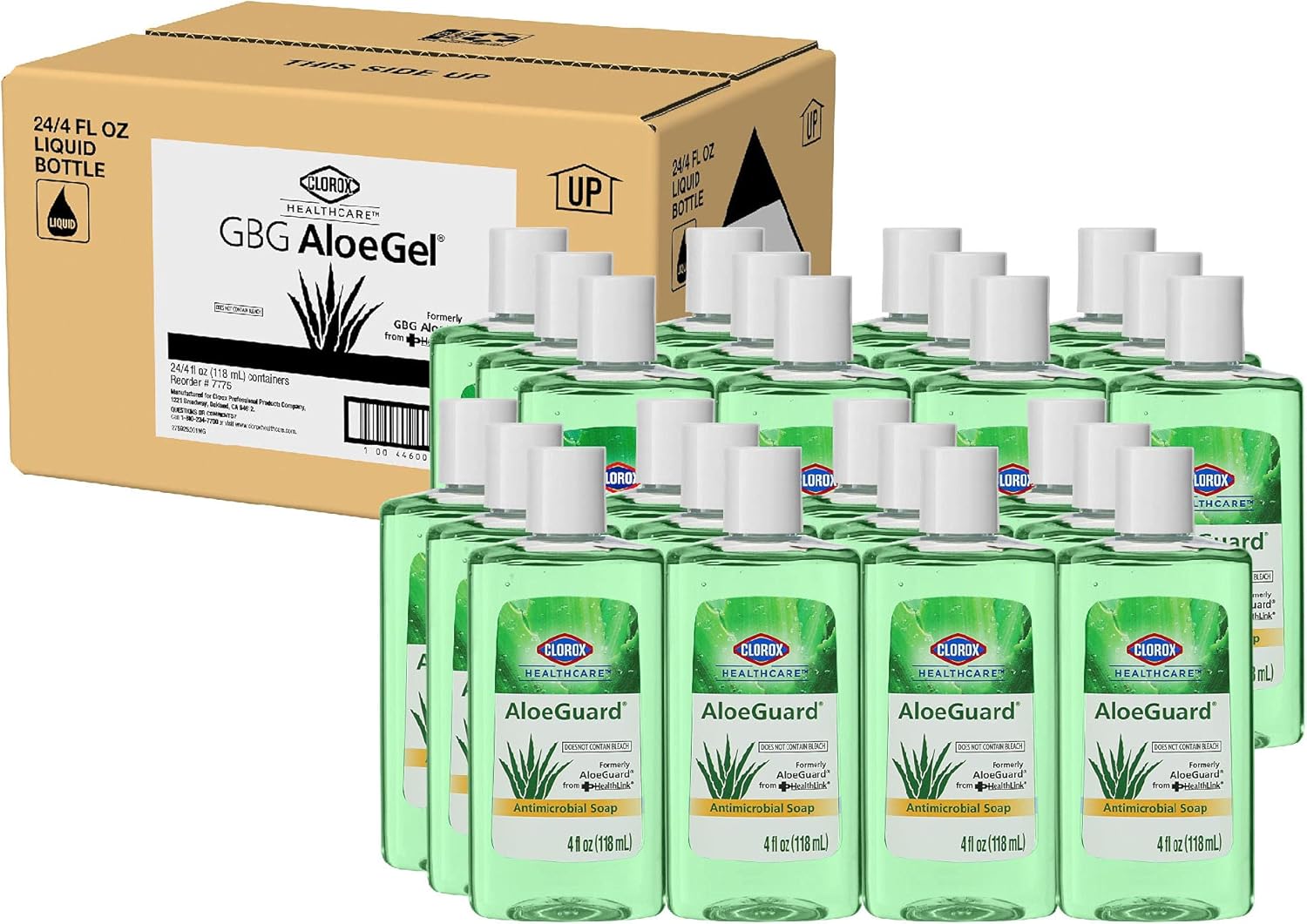 Clorox Healthcare AloeGuard Antimicrobial Liquid Travel Size Hand Soap, Gentle and Moisturizing Hand Soap Bottle with Aloe Vera – Handwash for Healthcare & Everyday Use, 4 Fl Oz – 24 Pack