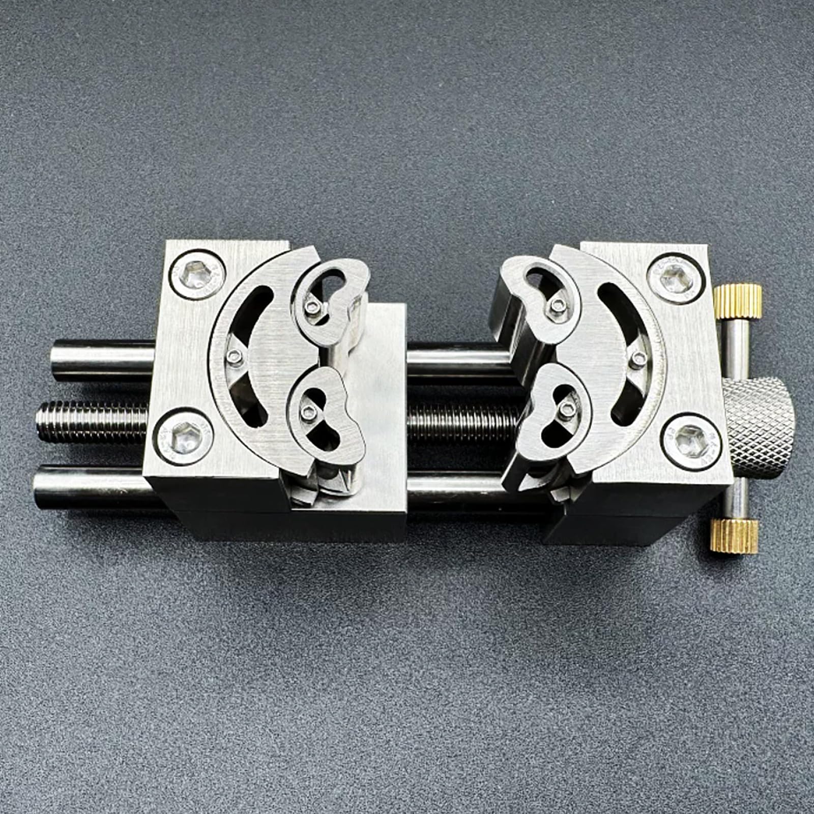 Tornillo De Banco Fractal De Acero Inoxidable, Tornillo De Banco Autoajustable para Taladro, Abrazadera, con Diseño De Mordazas Múltiples, para Manualidades, Fabricación 150mm
