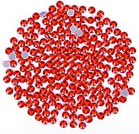 Vista 15 de Nibiru 6616 diamantes de imitación de cristal con parte trasera plana de varios tamaños para manualidades, gemas de vidrio redondas con pinzas y Rosa