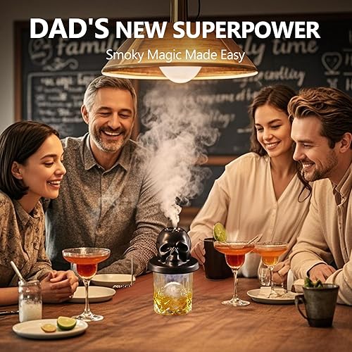 Miniatura 5 de Kit de ahumador de whisky con antorcha de 21 piezas y 6 virutas de madera, kit de ahumador de cóctel antiguo para bourbon, regalos ecológicos para