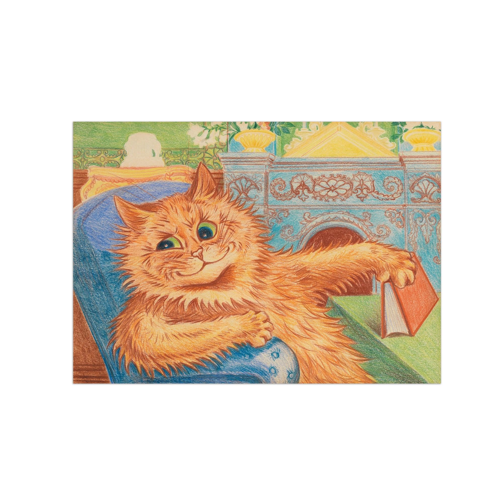 Tableau Chat Orange Célèbres Peinture OZPWBVY Impression sur Toile 80x115cm - 7