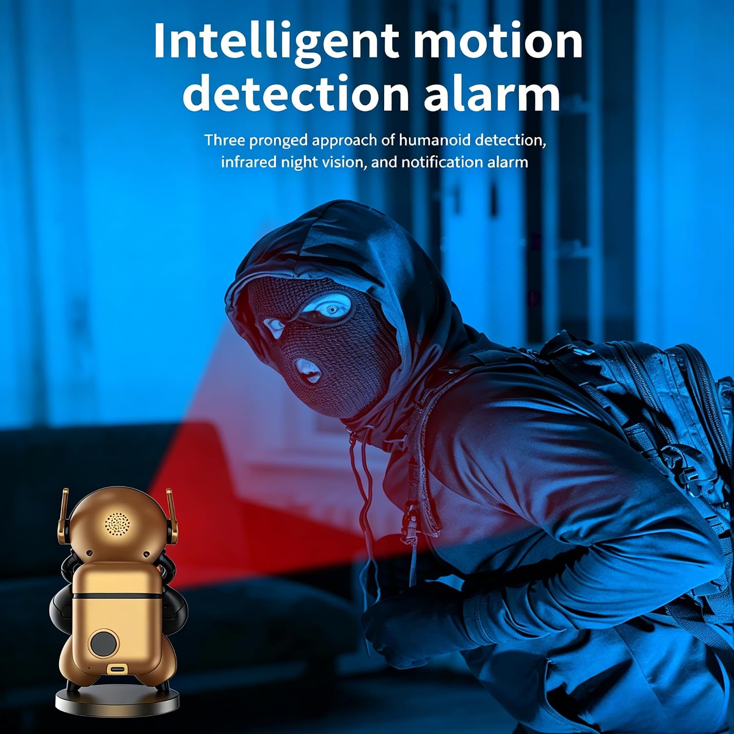 2K Indoor Robot Security Camera, 2.4G WiFi Cameras for Home Pet Security image 5