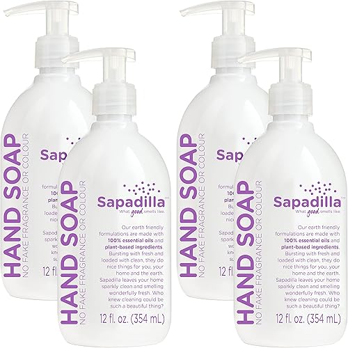 Miniatura 16 de Sapadilla Jabón de manos líquido biodegradable de pomelo + bergamota, bomba de 12 onzas, (paquete de 1)