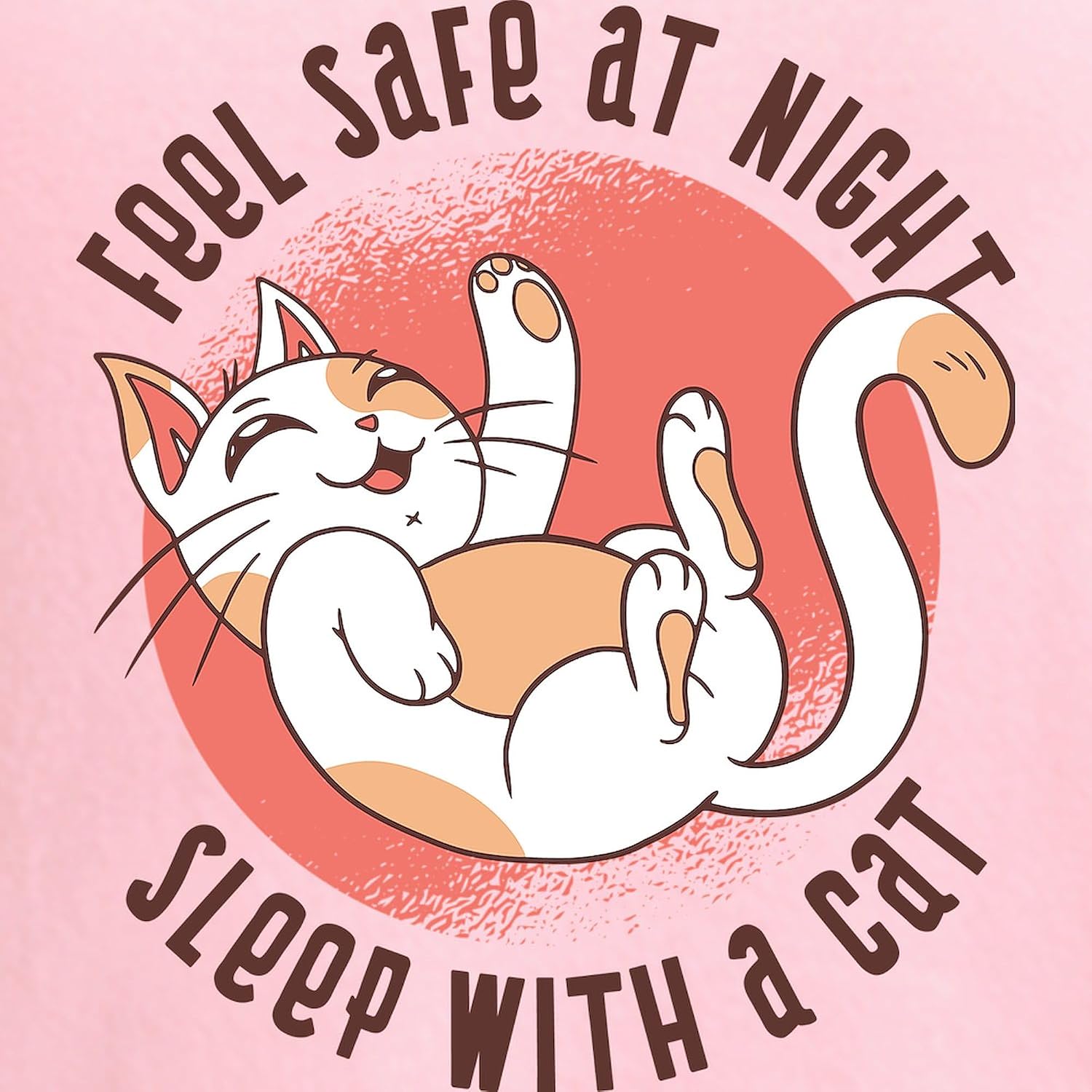 CafePress Sleep With A Cat T Shirt Women's Nightshirt, Soft Long Pajama Shirt, Cotton PJs/Pyjamas