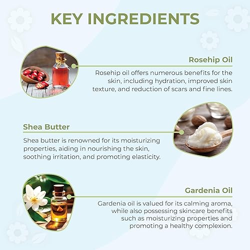 Miniatura 6 de Zatural Mantequilla de rosa de semillas orgánicas con karité virgen (8 onzas) - Vitamina C pura para la cara, el cabello y el cuerpo | Calma, cura,