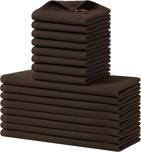 Miniatura 40 de Homaxy Juego de 8 paños de cocina y paños de cocina 100% algodón, 12 x 12 pulgadas y 13 x 28 pulgadas, juego de 8 paños de cocina a granel, ultra