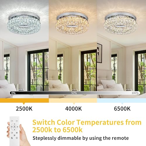 Miniatura 10 de Mini candelabros de cristal modernos de montaje empotrado, lámpara LED cuadrada de cristal para pasillo, lámpara de dormitorio para baño, cocina,