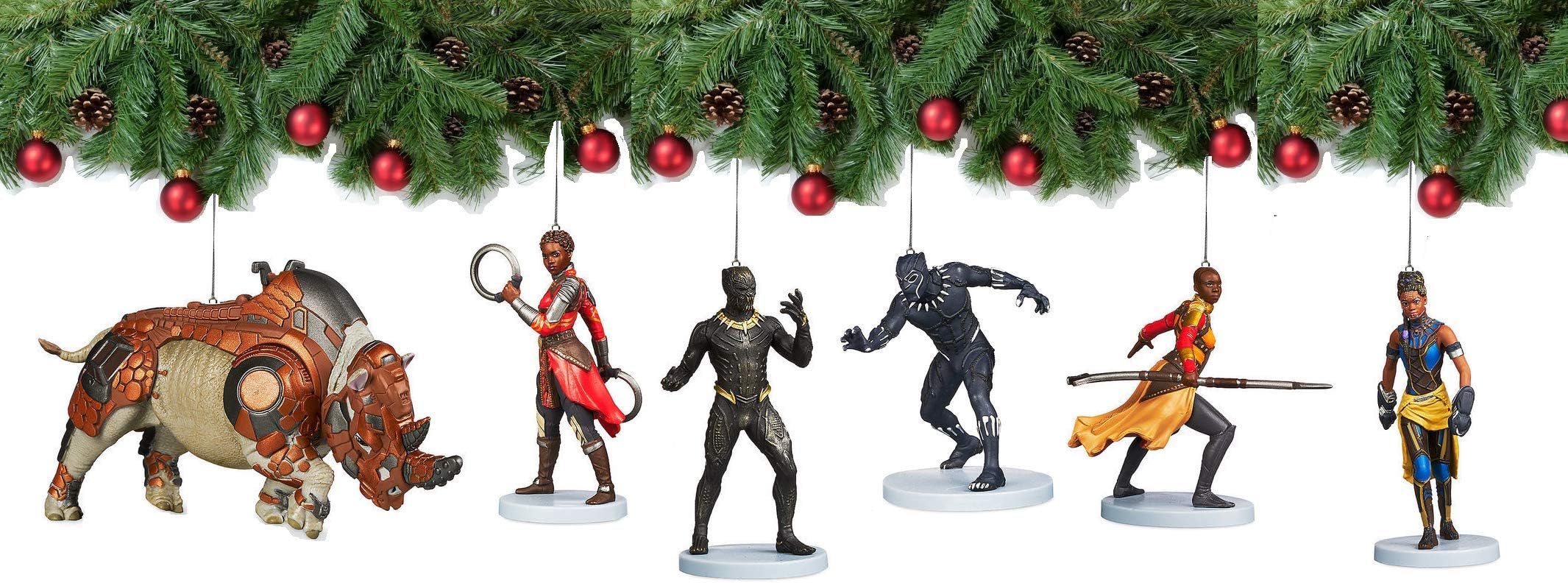 Disney Black Panther Ornament Set 6 Pieces